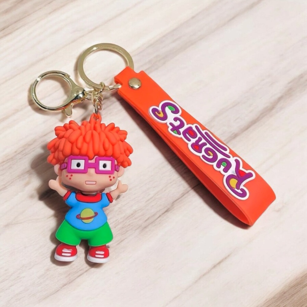 New! Rugrats Chuckie Finster Figure Wristlet Keychain Nickelodeon